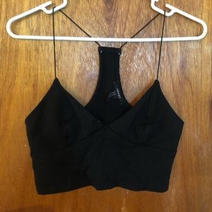 Black tight crop top